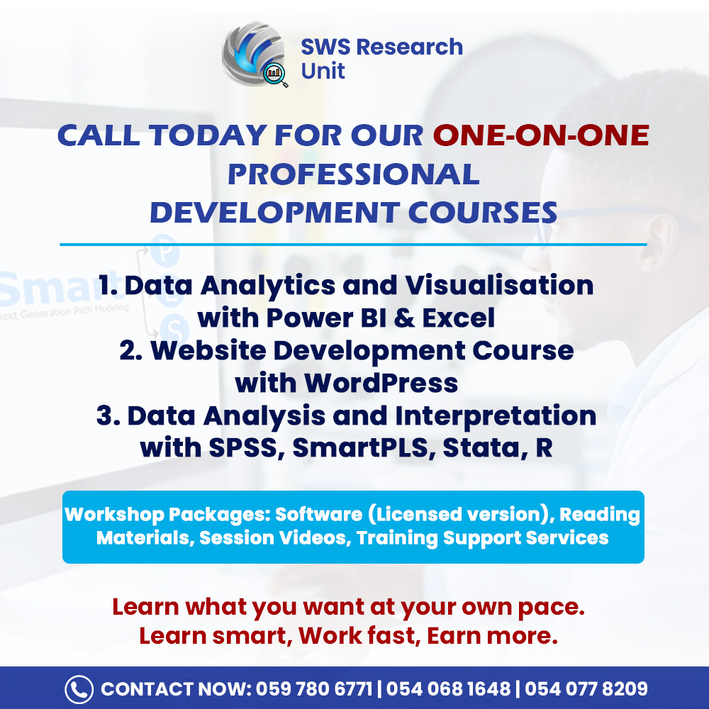 Statistics training, SPSS, SmartPLS, Excel, One on one IT training